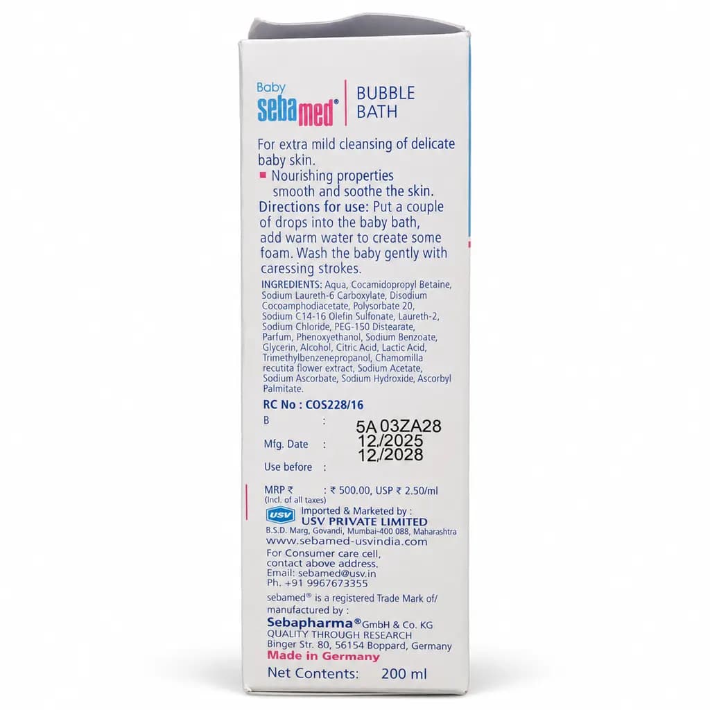 Baby Sebamed Bubble Bath with Camomile – 200 ml thumbnail 3