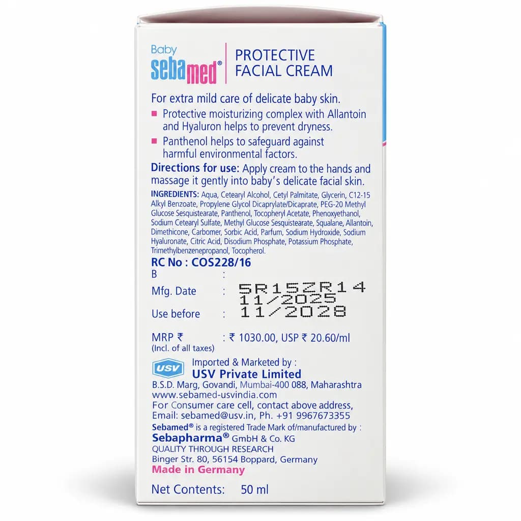 Baby Sebamed Protective Facial Cream with Panthenol – 50 ml thumbnail 3