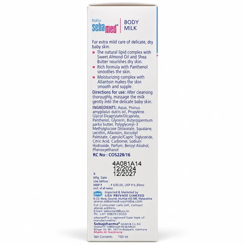 Baby Sebamed Body Milk with Panthenol – pH 5.5 thumbnail 3
