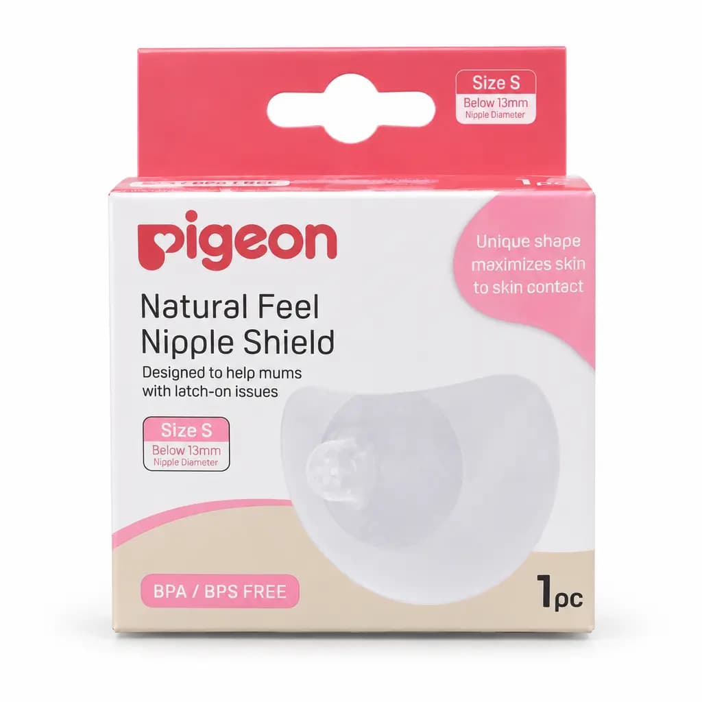Pigeon Natural Feel Nipple Shield – Silicone Breastfeeding Support Shield