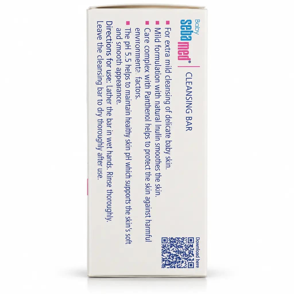 Baby Sebamed Cleansing Bar with Panthenol – pH 5.5 thumbnail 5