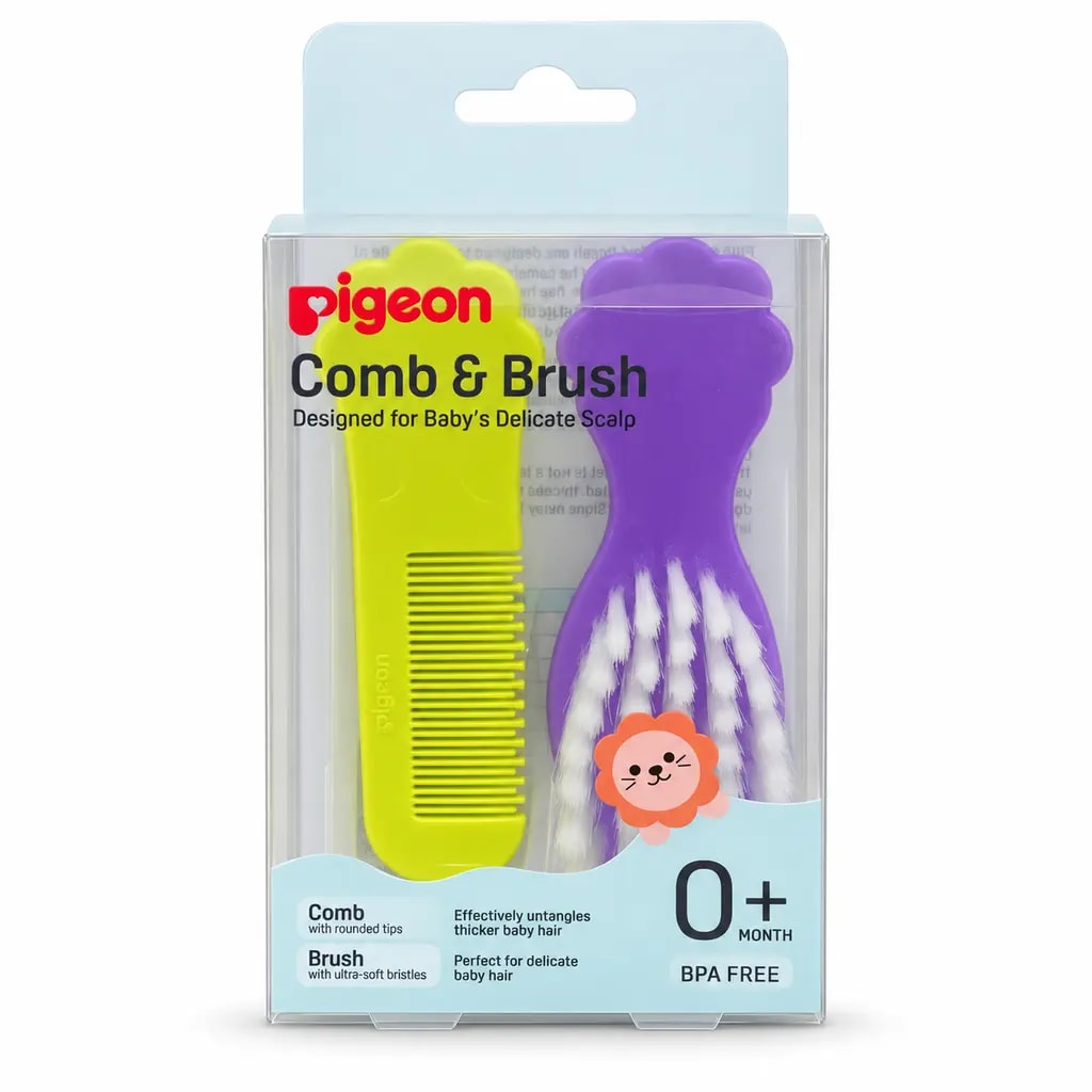 Pigeon Baby Comb & Brush Set – 0+ Months - Image 1